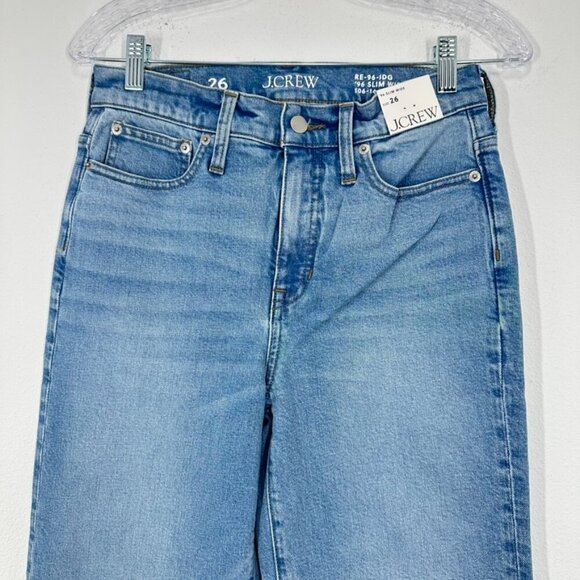 J. Crew Women's Size 26 1996 Slim Wide Leg‎ Medium Wash NWT Classic - Picture 2 of 14